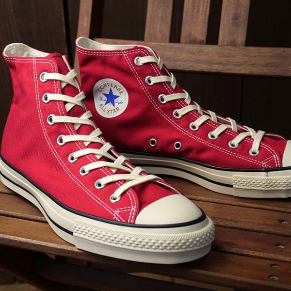 コンバース CONVERSE スニーカー メンズ キャンバス オールスター J ハイカット 31318870 CANVAS ALL STAR J HI シューズ 日本製 レッド CLASSIC-RED 正規取扱店