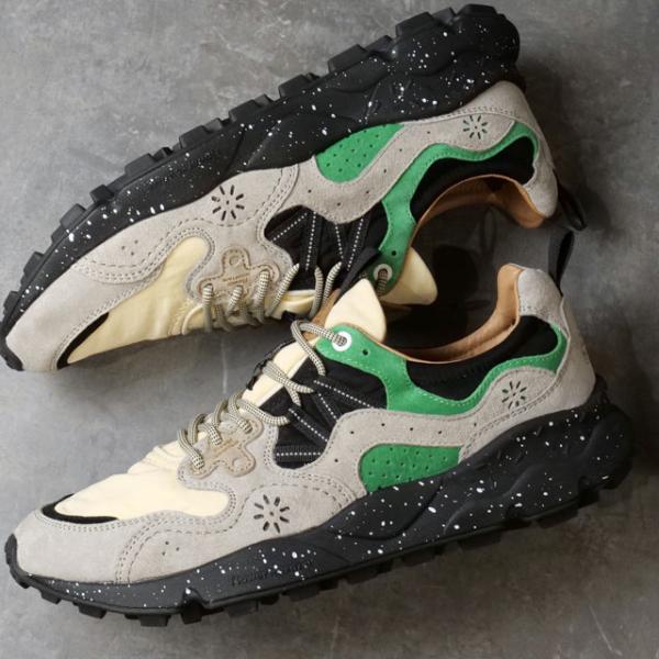返品送料無料 フラワーマウンテン Flower MOUNTAIN スニーカー ヤマノ3 FM63093 YAMANO3 メンズ・レディース 靴 シューズ フェス Beige Green 正規取扱店