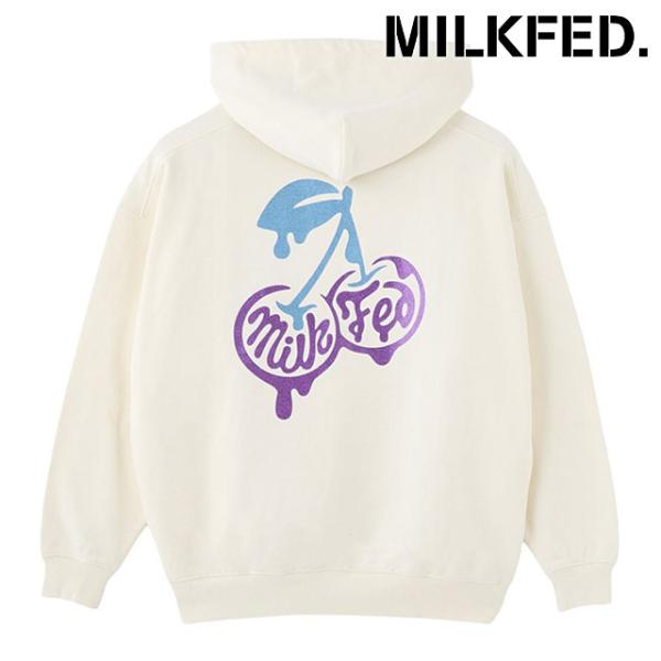 ミルクフェド MILKFED. メルティチェリー スウェットフーディー 103254012007 FW25 MELTY CHERRY SWEAT HOODIE レディース オフホワイト 正規取扱店