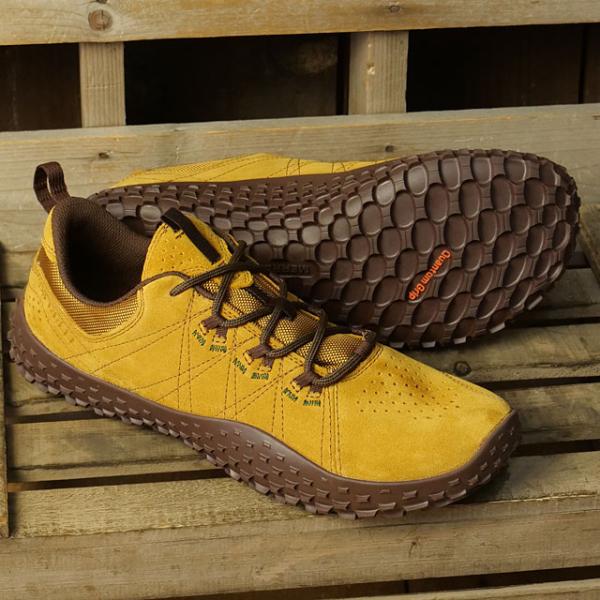 メレル MERRELL スニーカー メンズ ラプト J00005152 M WRAPT ベアフットシューズ ピッグスキンレザー アウトドア ブラウン MAPLE 正規取扱店