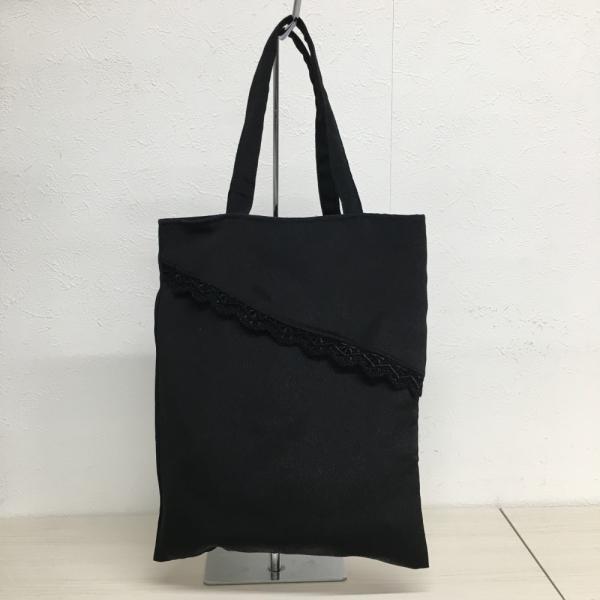 斜めラインレーストートバッグ ブラックフォーマル  日本製 サブバッグ 卒業式 入学式 冠婚葬祭 結婚式 フォーマル お通夜 葬式 法事 法要 セレモニー
