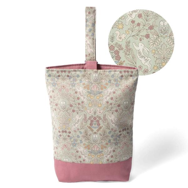 ●商品仕様素材：綿100％サイズ：縦26cm　×　横21cm　底マチ４cm　持ち手13〜14cm製造国：日本●商品の主な特徴・安心の日本製！当社で丁寧に縫製しました。・マチ付きで上履きがいれやすい・小型カンに持ち手を通すだけの簡単収納・内側...