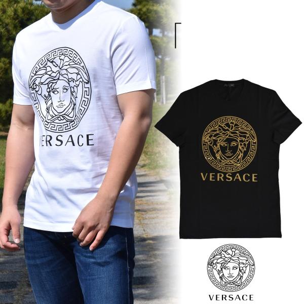 ヴェルサーチ Tシャツ メンズ VERSACE 半袖 ブランド 人気 クルー