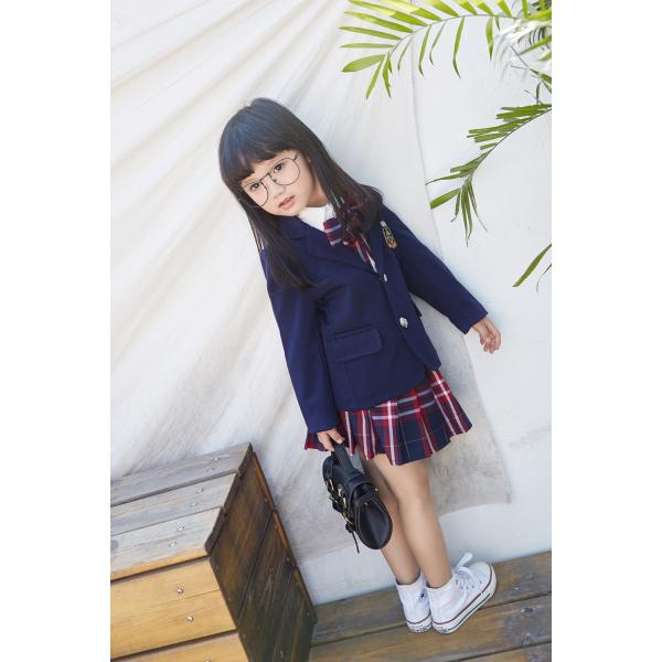 子供服 女の子 フォーマル スーツ ジャケット シャツ スカート 蝶