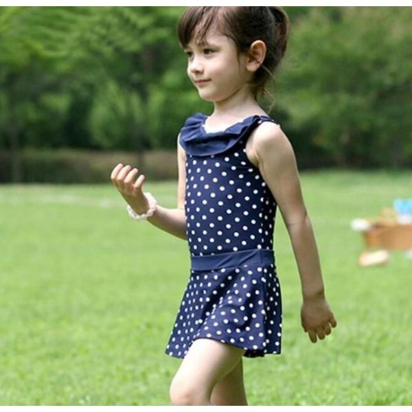 子供水着 キッズ水着 女の子 子供水着 ワンピース型 水玉柄 ネイビー フリル ドット 幼稚園 保育園 スイミング スイムウェア Buyee Buyee 提供一站式最全面最專業現地yahoo Japan拍賣代bid代拍代購服務 Bot Online