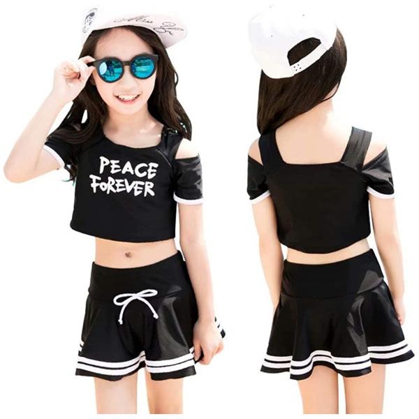ブラック セパレート水着 女の子用 ブラック セパレート水着 女の子用 女児セパ】（学納）セパレート水着