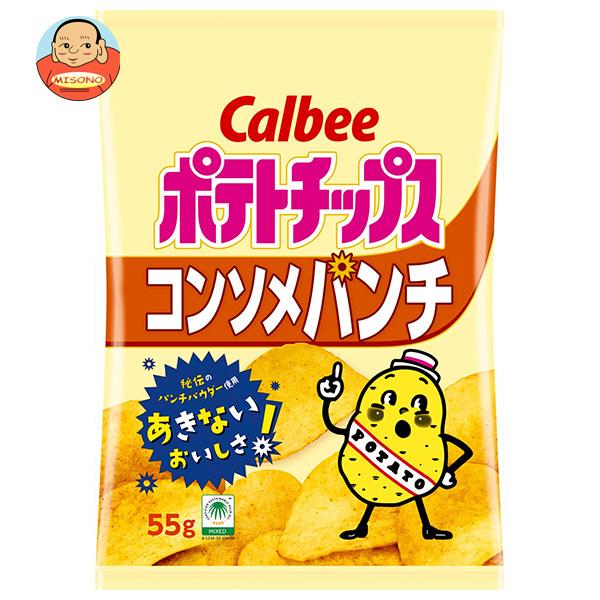 カルビー（Calbee） ポテトチップス コンソメパンチ 55g×16袋入｜ 送料