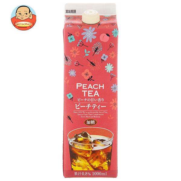 ジーエスフード GS ピーチティー 加糖 1000ml紙パック×12本入｜ 送料別