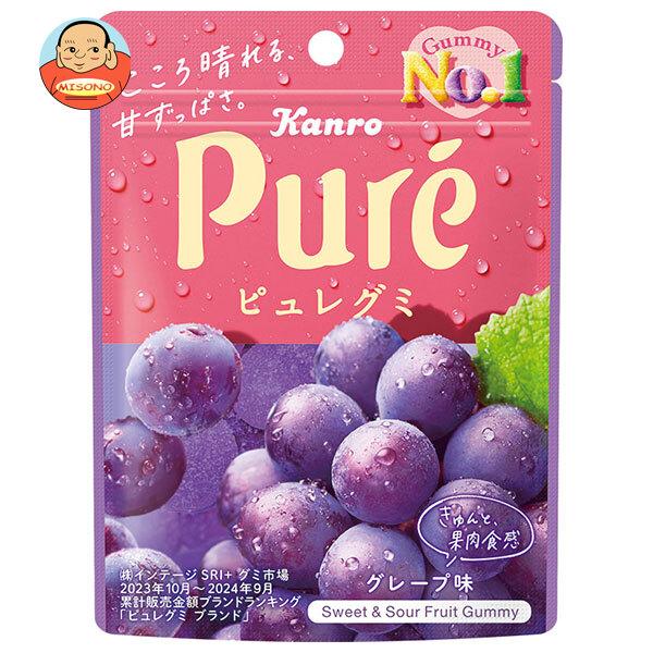まとめ買いで送料がオトク！3ケースまでは、送料1個口（1梱包）の配送料金でお届けします。1袋あたりの商品価格122円（税別）お菓子 袋 Pure ぶどう 葡萄