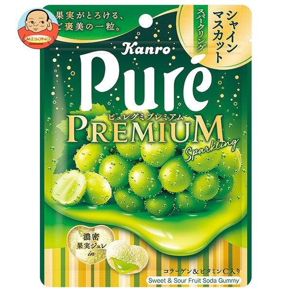 まとめ買いで送料がオトク！3ケースまでは、送料1個口（1梱包）の配送料金でお届けします。1袋あたりの商品価格155円（税別）お菓子 駄菓子 Pure ぐみ マスカット