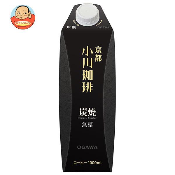 小川珈琲 小川珈琲店 炭焼珈琲 無糖 1000ml紙パック×12(6×2)本入｜ 送料別