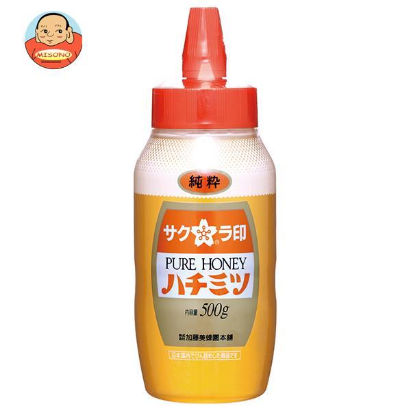 加藤美蜂園 サクラ印 純粋ハチミツ 500g×12本入｜ 送料無料 嗜好品 シロップ はちみつ 蜂蜜 サクラ印 加藤美蜂園 純粋ハチミツ 500g×12本入｜ 送料別 : 味園