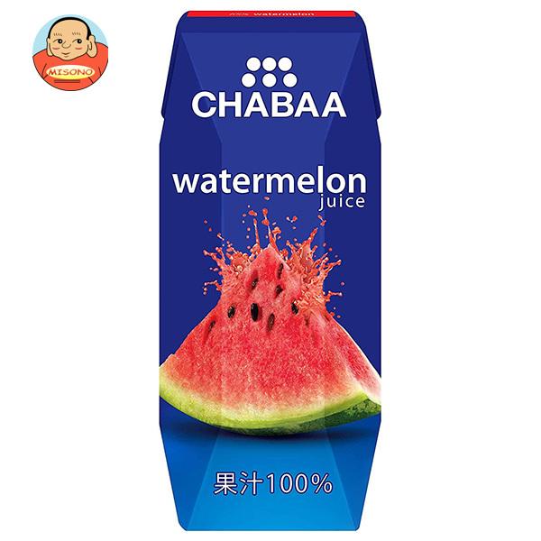 他サイト： HARUNA(ハルナ) CHABAA(チャバ) 100%ジュース ウォーターメロン(プリズマ容器) 180ml紙パック×36本入｜ 送料別の商品画像