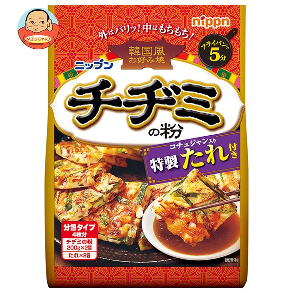 まとめ買いで送料がオトク！2ケースまでは、送料1個口（1梱包）の配送料金でお届けします。1袋あたりの商品価格390円（税別）チヂミの粉 袋 粉 一般食品 ミックス粉 特製たれつき