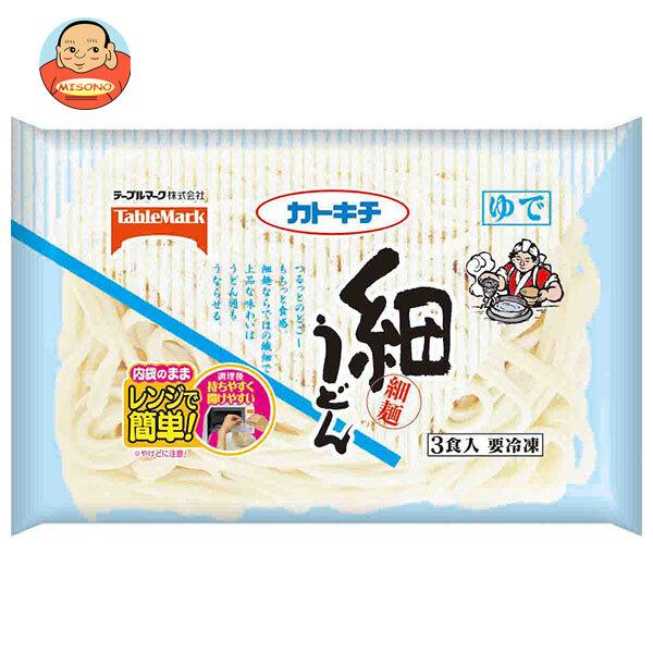 テーブルマーク 送料無料 細うどん 3食入×12袋入 冷凍商品 : 味園