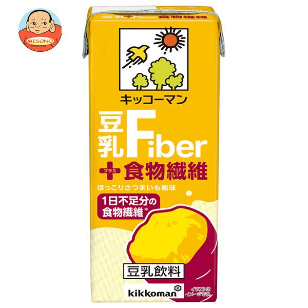 キッコーマン豆乳 キッコーマン 豆乳 +食物繊維 200ml紙パック×18本入