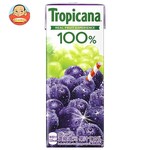 キリン トロピカーナ 100% グレープ 250ml紙パック×24本入｜ 送料別