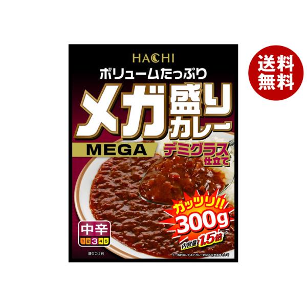 ハチ食品 メガ盛りカレー デミグラス仕立て 300g×22個入×(2ケース)｜ 送料無料