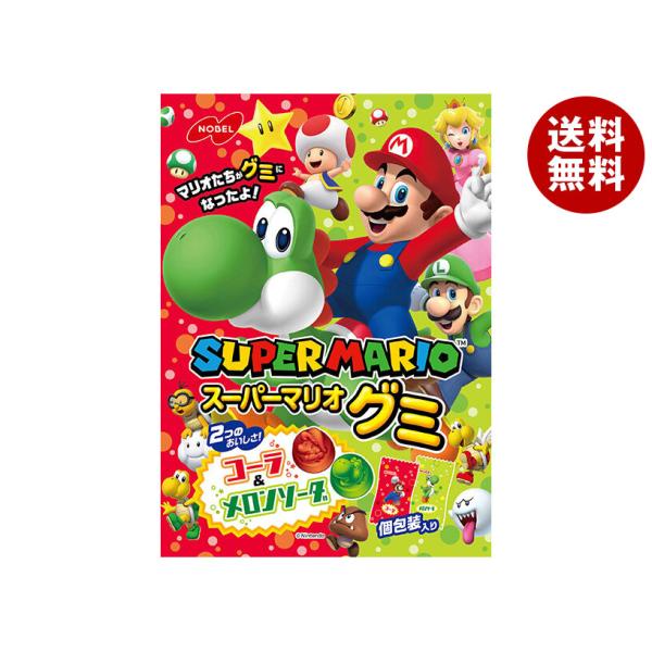 NOBEL ノーベル製菓 スーパーマリオグミ コーラ&メロンソーダ 85g×6袋
