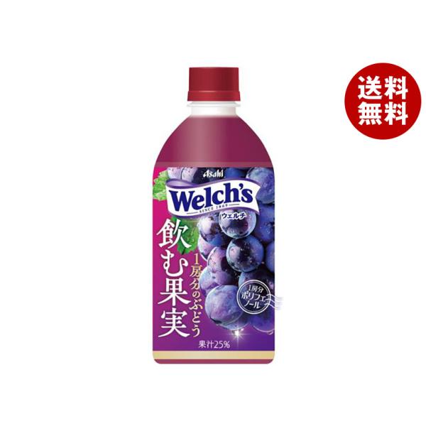 アサヒ飲料 Welch’s(ウェルチ) 1房分のぶどう 470mlペットボトル×24本入×(2ケース)｜ 送料無料