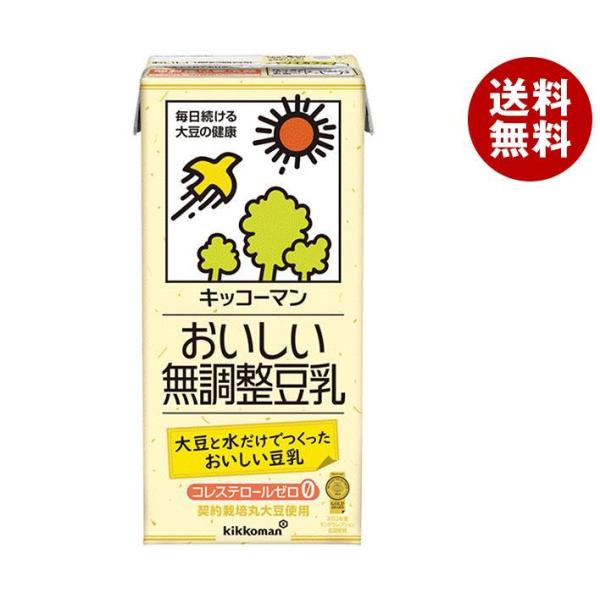 キッコーマン おいしい無調整豆乳 1000ml紙パック×12(6×2)本入｜ 送料別