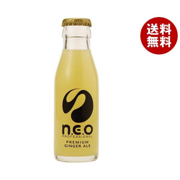 友桝飲料 n.e.o(ネオ)プレミアムジンジャーエール 95ml瓶×24本入×(2ケース)｜ 送料無料 炭酸 ジンジャーエール 瓶 炭酸飲料 割り材