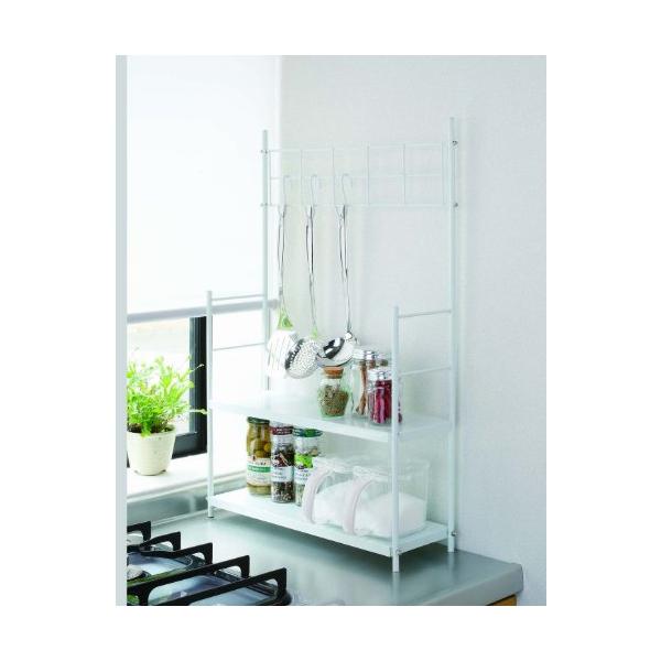 峯嶋 薄型収納棚 キッチンラック Sフック付 YS460