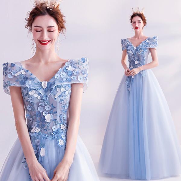 ロングドレス 演奏会 パーティードレス 結婚式ドレス マキシ丈