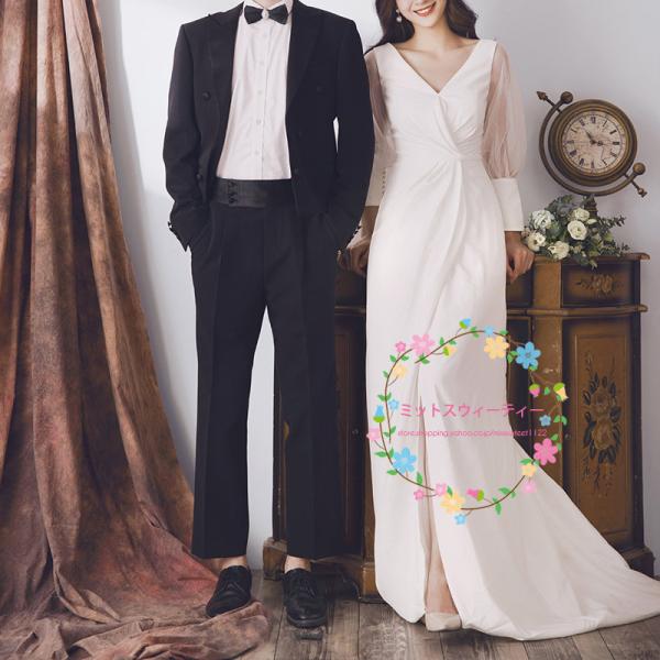 ウエディングドレス フォーマルドレス 袖あり 結婚式ワンピース ウエディングドレス フォーマルドレス 袖あり 結婚式ワンピース