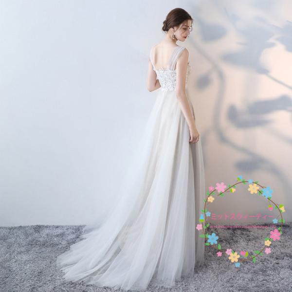 ウエディングドレス 結婚式 花嫁 二次会 ウェディングドレス ドレス Aライン 白 ワンピース フォーマルドレス ロングドレス ブライズメイド  大きいサイズ