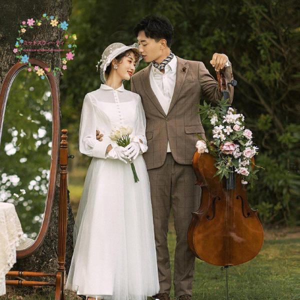 クリアランスアウトレット 二次会 安い ウェディングドレス長袖 白 結婚式 フォーマルドレス 演奏会 ロングドレス披露宴 花嫁 純正オンラインストア Ssl Daikyogo Or Jp