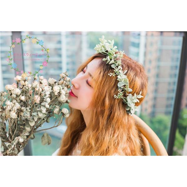 花冠 ウェディング花冠 花かんむり ヘッドドレス 造花 ウエディング ヘアーアクセサリー 花 ブライダル パーティー Fhkan079pk 安心発送