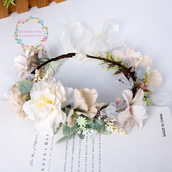 花冠 3点セット 花冠 ブートニア リストブーケ ウェディング 赤 ヘッドドレス 花かんむり 造花 髪飾り 大人 子供用 リゾート 花嫁 二次会 結婚式 手作り Hn139 ミットスウィーティー 通販 花冠 3点セット Maksismt Lv