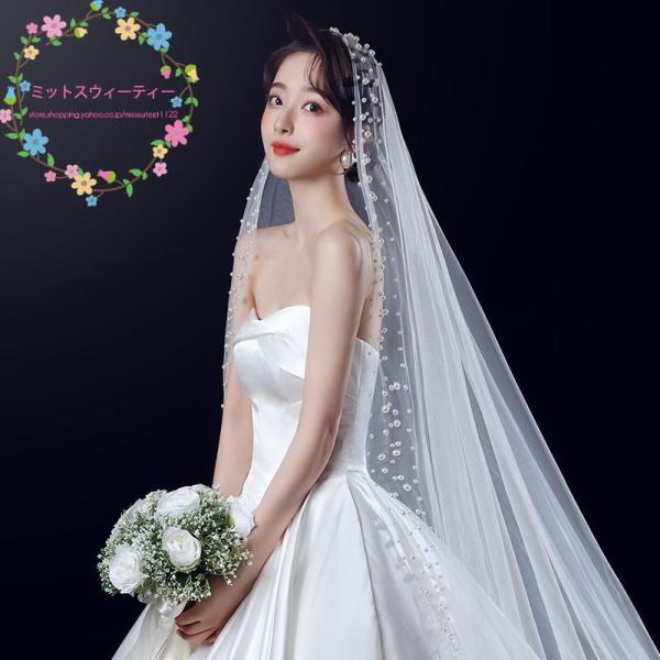 最大15 Offクーポン With A White ウェディングベール ロング 花柄刺繍 結婚式 小物 ウェディング Www Petromindo Com