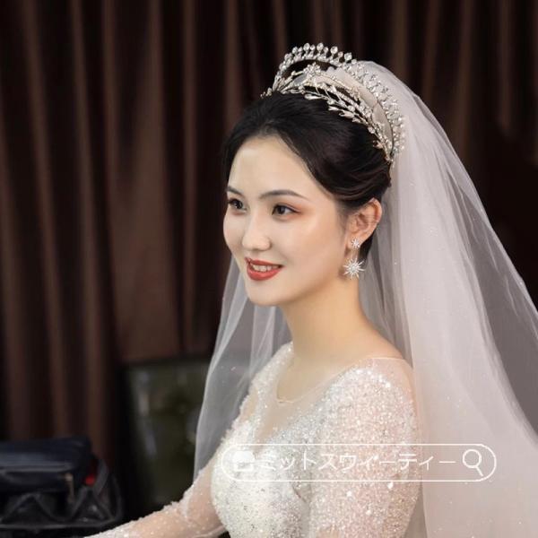 ウェディング ティアラ ピアス ベール クラウン 結婚式 花嫁 ブライダル 二次会 発表会 髪飾り ヘッドドレス ウエディング 挙式小物 カチューシャ 卒業式 前撮り :km919:ミットスウィーティー 通販 ウエディングヘッドドレス ティアラ クラウン 王冠 ウェディングアクセサリー 花嫁小物 結婚式 披露宴 ブライダル 二次会 前撮り パーティー 韓国風 おしゃれ