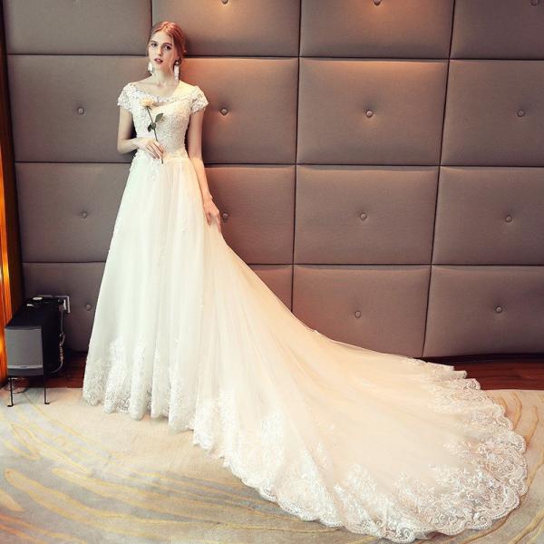 ウエディングドレス aライン 安い 白 レース ロングドレス 結婚 ウエディングドレス aライン 安い 白 レース ロングドレス 結婚