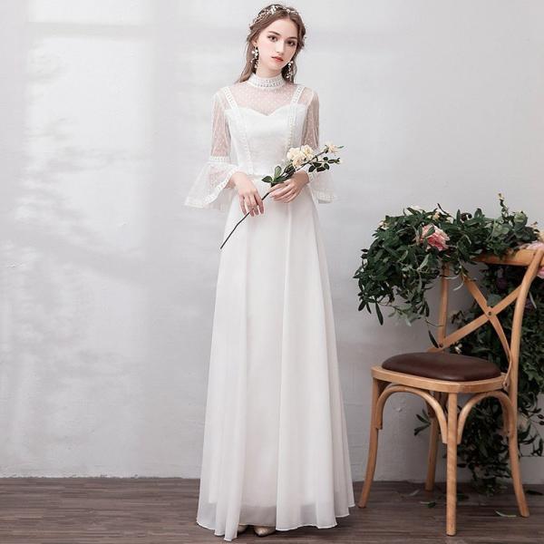 ウエディングドレス 花嫁 結婚式 ウェディングドレス aラインドレス