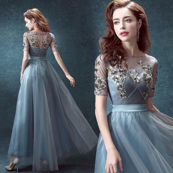 カラードレス 安い 花嫁 イブニングドレス ロング パーティードレス