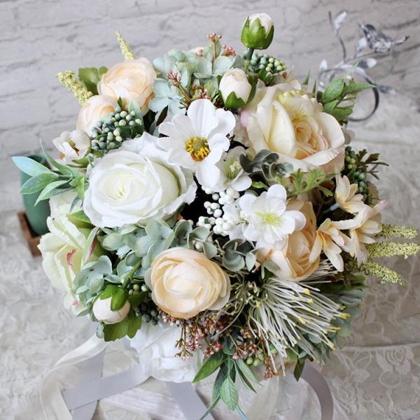 ウエディングブーケ 安い 花嫁 ブライダルブーケ 手作り 造花 ウェディングブーケ 結婚式 ウェディング用 二次会 披露宴 Ph194 ミットスウィーティー 通販 Yahoo ショッピング