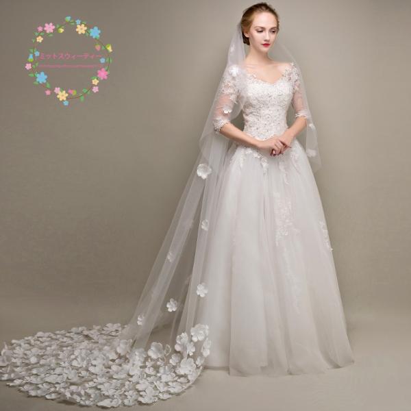 ウエディングベール ロング 安い 花嫁 ブライダル 結婚式用ベール
