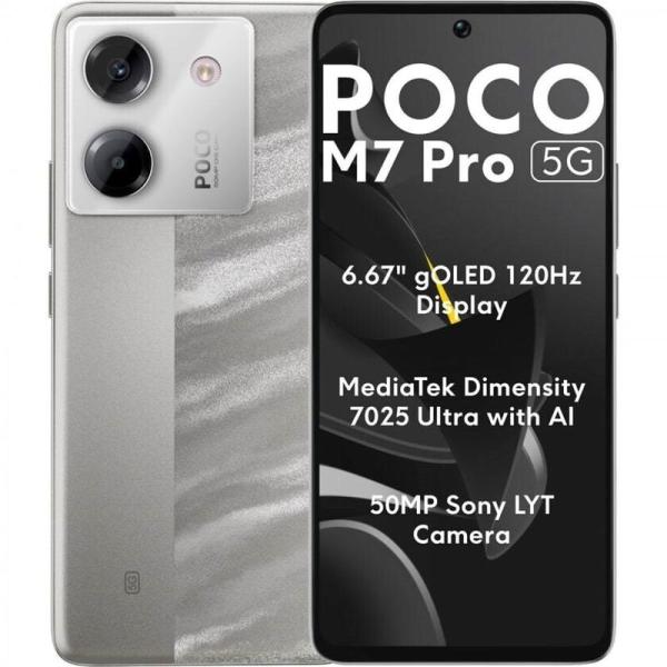 【新品未開封】 POCO M7 シルバー SIMフリー Xiaomi（シャオミ） Xiaomi Poco M7 Pro Dual Sim 8GB RAM 256GB 5G