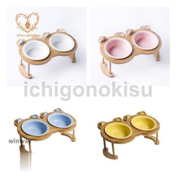 猫 食器 猫用 餌入れ ねこ 水飲み 水 皿 えさ 入れ 水入れ ボウル 子猫 食器台 陶器 可愛い スタンド セット【 食べやすい、飲みやすい 】猫ちゃんが楽な姿勢で食べられるちょうどよい高さです。適度な深さで鼻先が器にあたりにくくお水も...