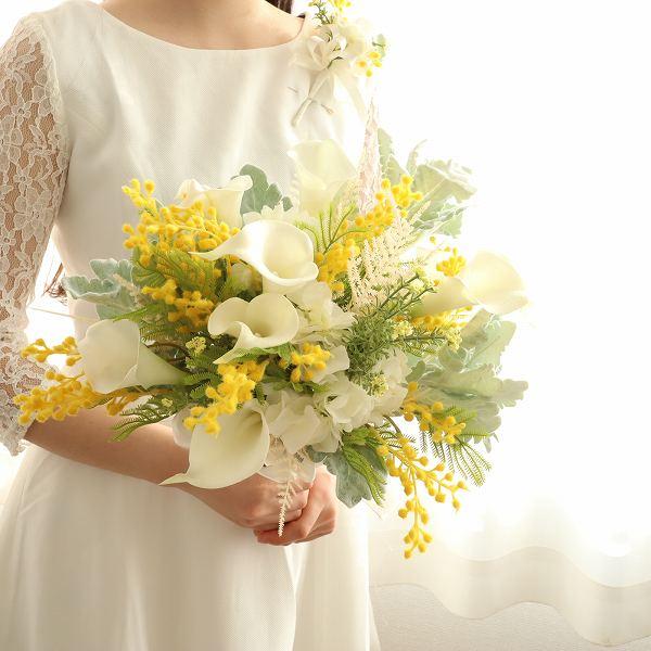春色 ミモザ カラー 2023春婚 クラッチブーケ 前撮り 308 : 花と 春色 ミモザ カラー 2023春婚 クラッチブーケ 前撮り 308 : 花と