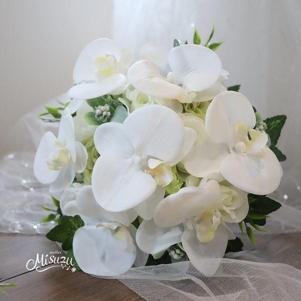 胡蝶蘭のラウンドブーケ ブトニアセット リアル 上質アーティフィシャルフラワー ブライダル Bouquetset016 花とブーケのアトリエ美鈴ヤフー店 通販 Yahoo ショッピング