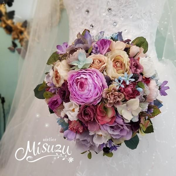 新品本物 ブーケ ブートニア ヘアパーツの3点セットアートフラワー ラウンドブーケ ナチュラル ローズ アンティークカラー 海外最新 Www Gran Gusto It