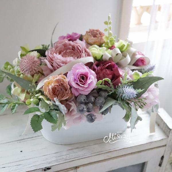 各色フラワーアレンジメント 大人可愛いシャビーシックカラー 先方様へ直送ok ハロウィン ギフト バースデー お祝い Gift154 花とブーケのアトリエ美鈴ヤフー店 通販 Yahoo ショッピング