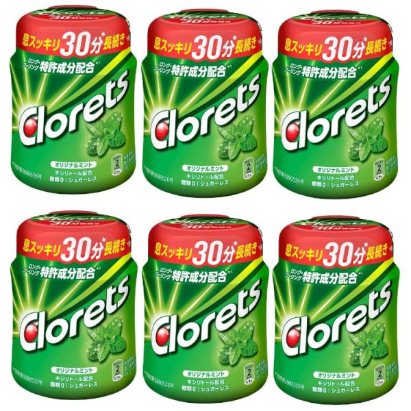 他サイト： モンデリーズ クロレッツ オリジナルミントボトル 140g×6個の商品画像