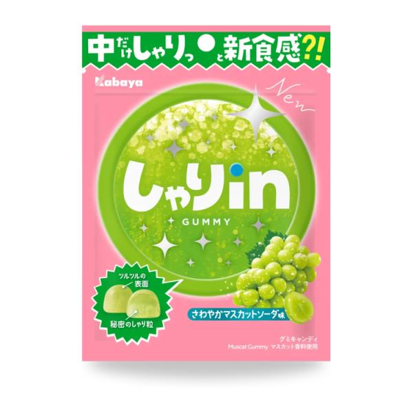 しゃりっとした食感とマスカットソーダ風味が調和したグミです。爽快な味わいが広がり子供から大人まで幅広く楽しめます。贈り物やイベントにも喜ばれる商品として親しまれています。