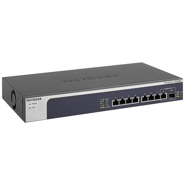 NETGEAR XS508M-100AJS 10G対応アンマネージスイッチ NETGEAR ネットギア 10G マルチギガビット アンマネージスイッチ