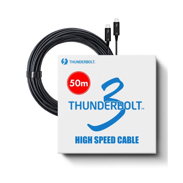 Pasidal(pV_) Thunderbolt3 Active Optical Cable 50m T_[{g3 P[u 40Gbps CeFؕi